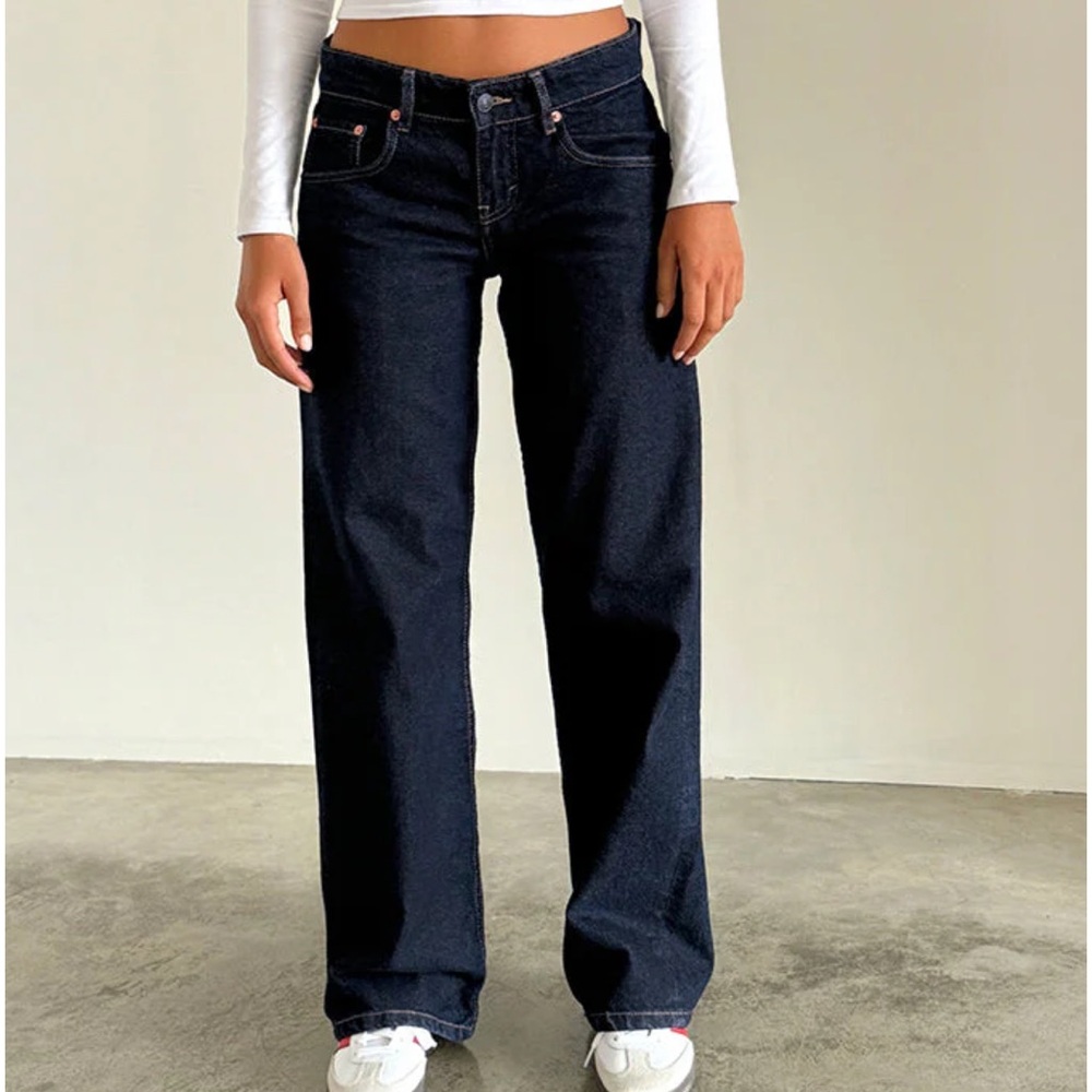 Motel Rocks Dark Blue Straight Leg Jeans